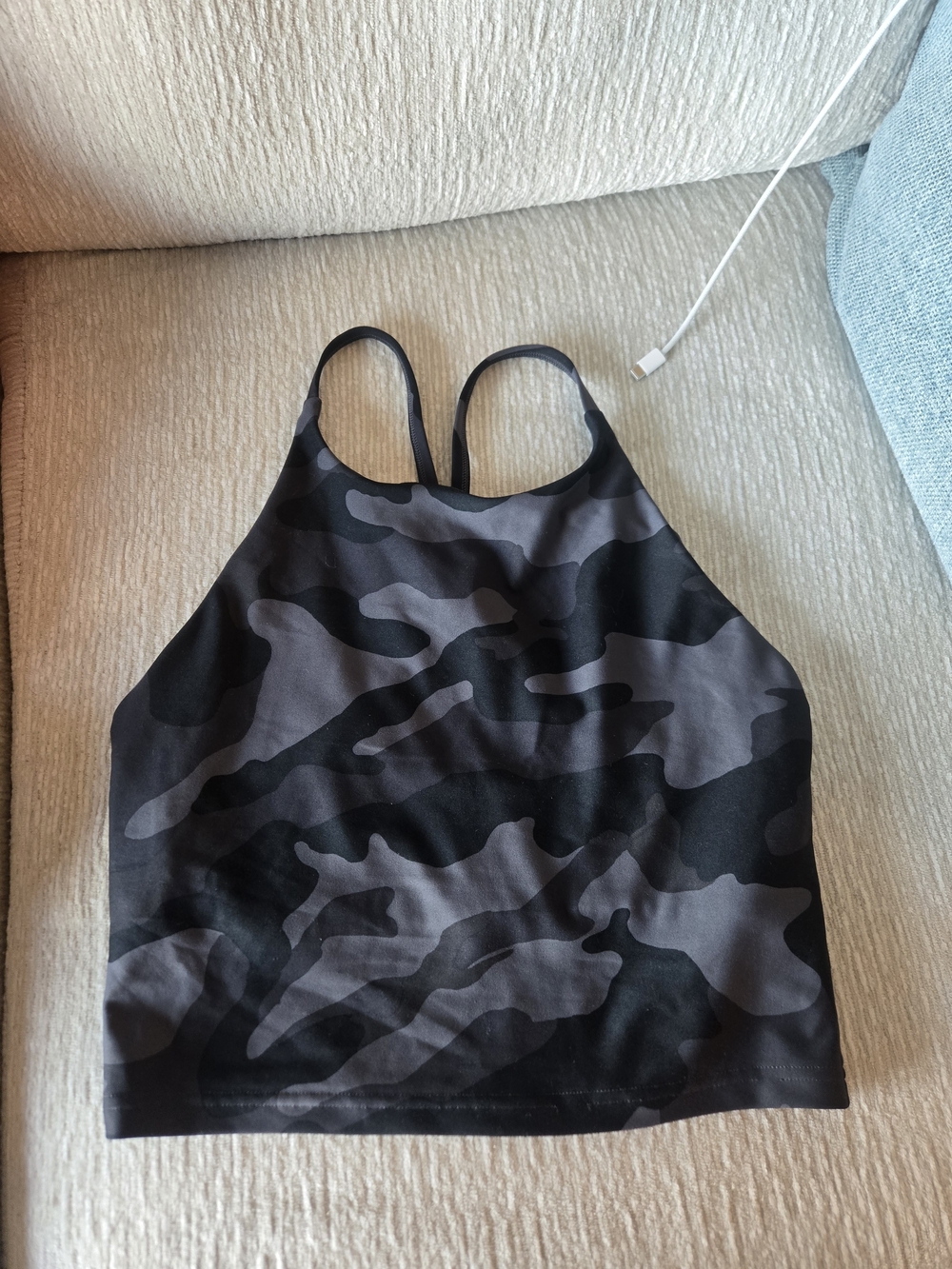 Old Navy Active Black & Gray Camo Sports Bra